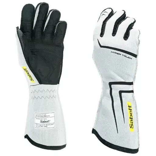 TG12 Sabelt Gloves - White - FIA 8856-2018
